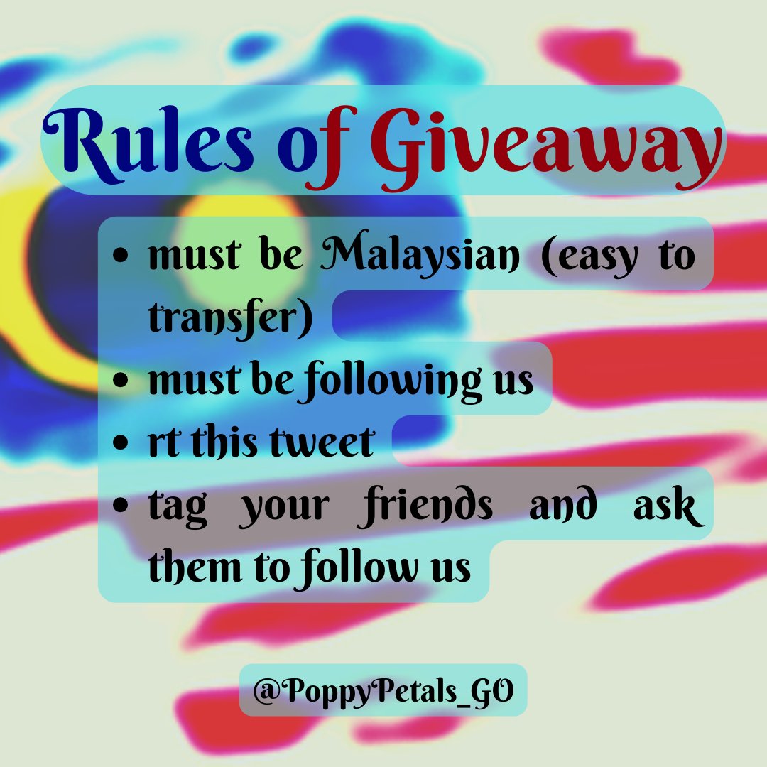 PoppyPetals_GO's tweet image. Celebrate Merdeka with @PoppyPetals_GO 🥳 

2 Winner will be select with secret amount! To enter, please refer 2nd pic ^^ 

📌 Will end on 31st August ❤️ 

#KPOP #MALAYSIA #GIVEAWAY