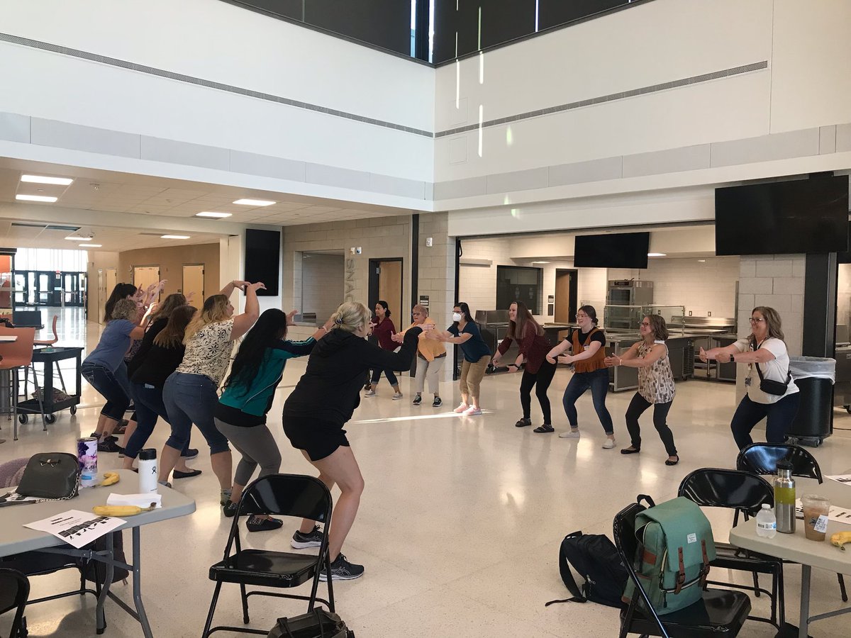 A great day at Dakota Middle School! Staff came together for the first time in the new building! Great collaboration to start the day!