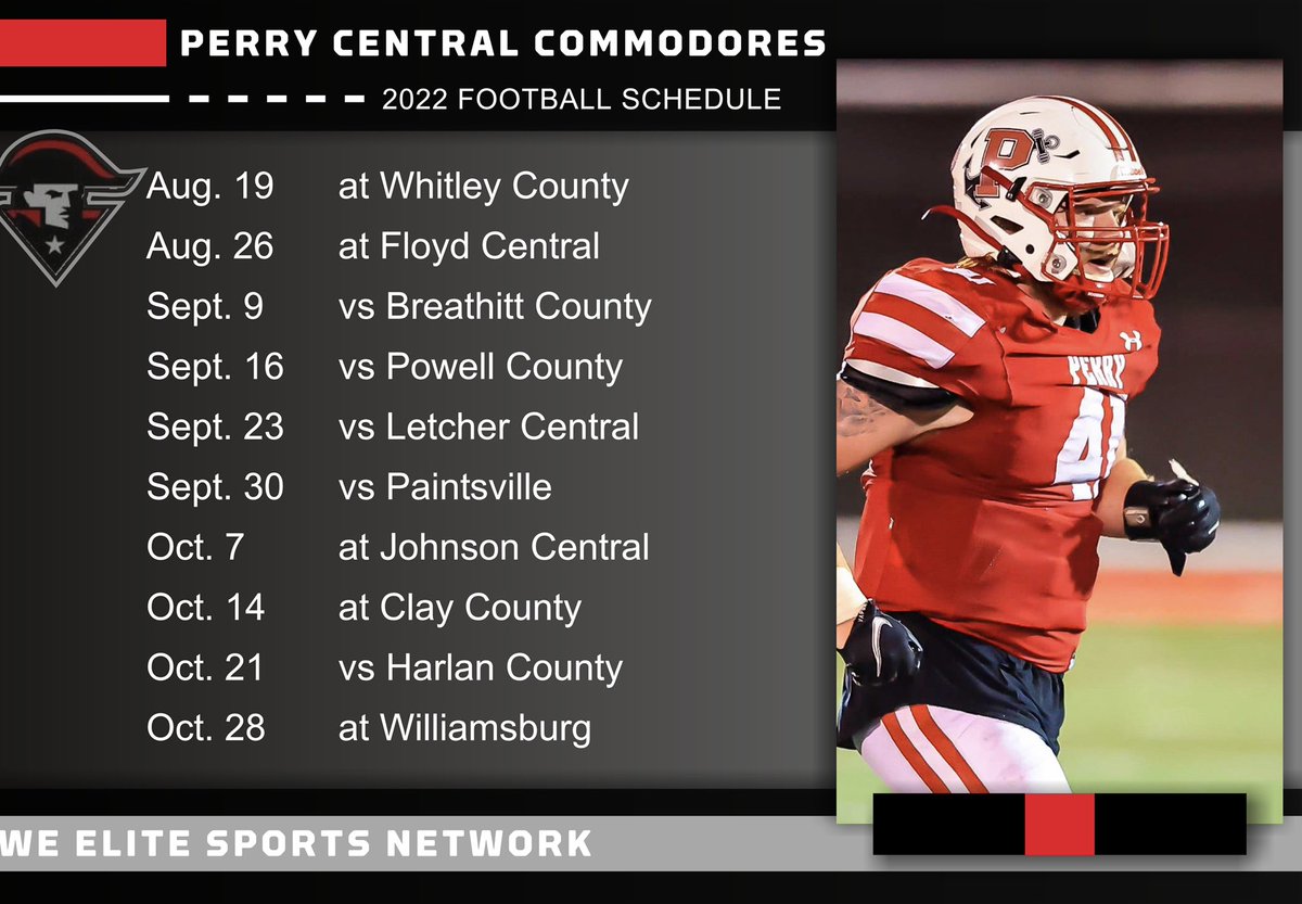 Elite Zone (@elitezoneshow) on Twitter photo Perry Central Commodores
- 2022 Football Schedule
#BuiltDifferent
Photo by <a href="/BGSportsNation/">Bluegrass Sports Nation</a>
<a href="/NateInSports/">Nate Bryan</a> <a href="/GoDoresGo/">Commodore Nation</a> <a href="/GriffieWayne/">Hunter Wayne Griffie</a> Perry Central Commodores
- 2022 Football Schedule
#BuiltDifferent
Photo by <a href="/BGSportsNation/">Bluegrass Sports Nation</a>
<a href="/NateInSports/">Nate Bryan</a> <a href="/GoDoresGo/">Commodore Nation</a> <a href="/GriffieWayne/">Hunter Wayne Griffie</a>