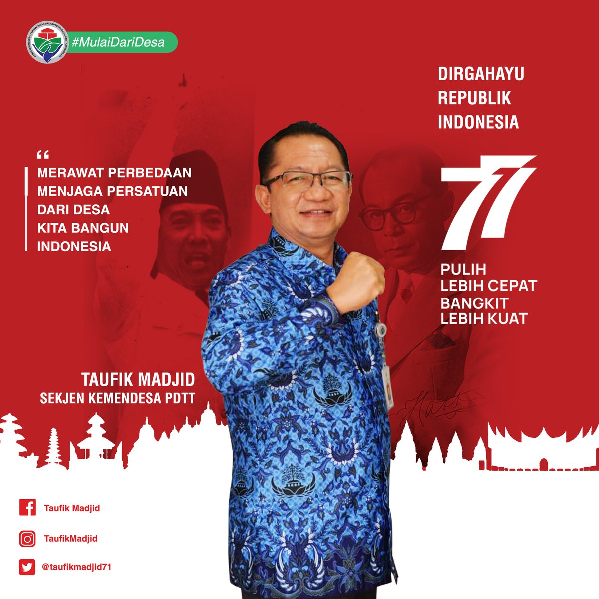 Dirgahayu Republik Indonesia Ke-77
Pulih Lebih Cepat Bangkit Lebih Kuat
#Merdeka