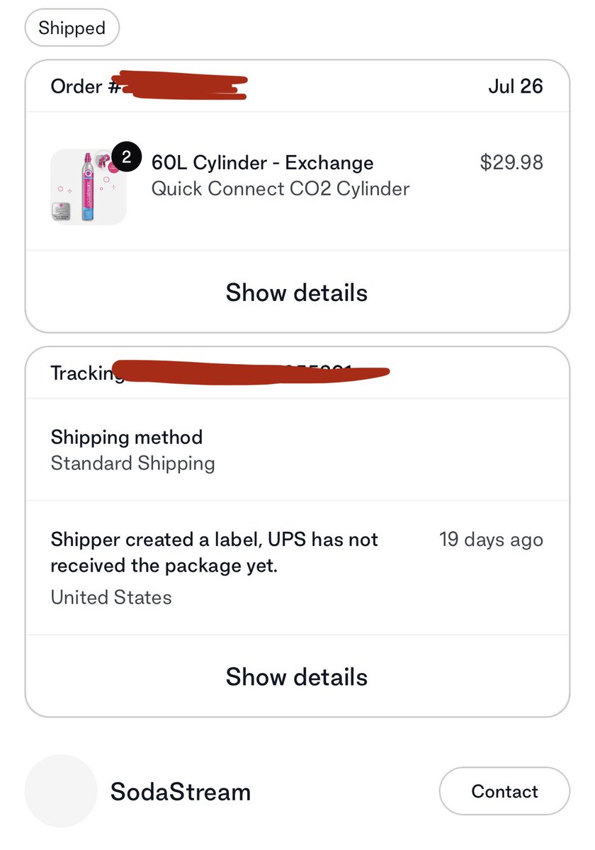 Day 19 of <a href="/SodaStreamUSA/">Sodastream</a> not sending me the replacement canisters I ordered. Unlike their product their service is flat