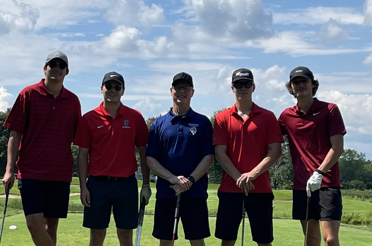 Past, present, and future players at our 23rd annual Golf tournament fundraiser. Grateful for all that our booster club does to support our program. 37 foursomes and another 50+ for dinner on a great day. Coach took the over on water balls. #boosterclubs #2clap