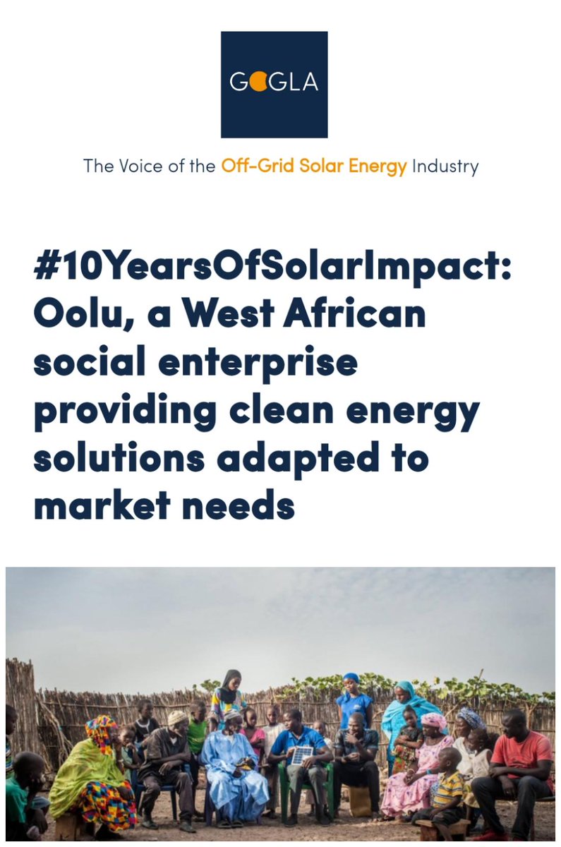 OOLU (@oolu_global) on Twitter photo Have a look at our feature in the blog series by GOGLA called #10yearsofsolarimpact
gogla.org/about-us/blogs…
#gogla Have a look at our feature in the blog series by GOGLA called #10yearsofsolarimpact
gogla.org/about-us/blogs…
#gogla