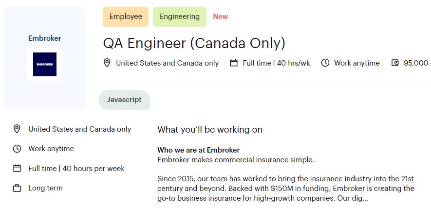 elruloinforma's tweet photo. #hiring #recruiting #work #job #remote #web3 #itrecruiter #it #opentowork #canadá #canadajobs #workcanada #toronto #montreal
QA Engineer (Canada Only)
#engineer #canada #qa
95,000 – 100,000/yr

Apply as a Talent here link, fill all form 
https://t.co/9Ogeb425Wr https://t.co/HVCvM5vkHF