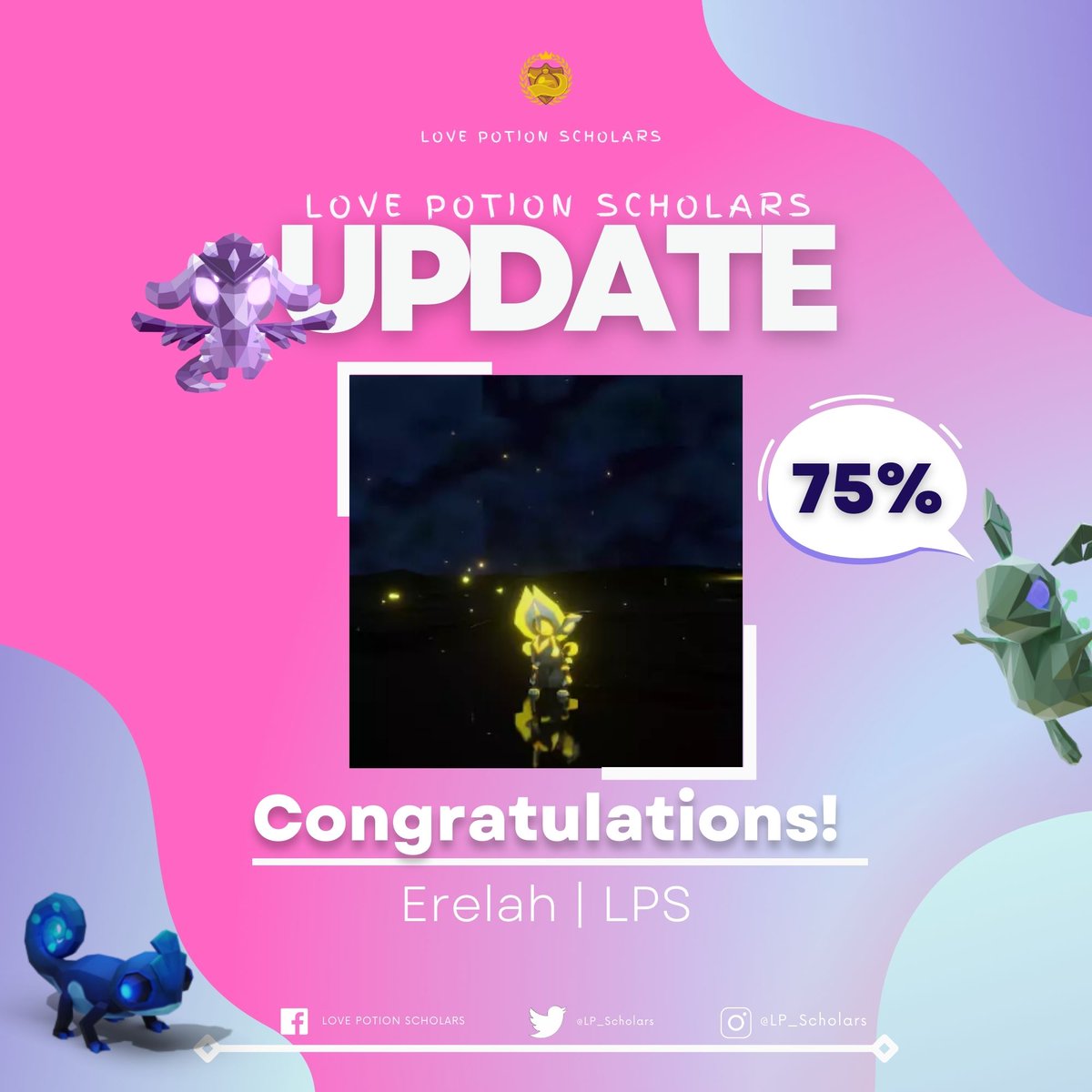 LP_Scholars's tweet photo. CONGRATULATIONS and WELL PLAYED to ERELAH | LPS, who caught the first t3 of the season in LPS. Upon catching this wonderful T3 lightning folicri, you have been awarded a +5% increase in lending on top of your current status.

Interested in joining? Our Discord Link is in our bio! https://t.co/Fhi0VqWN3T