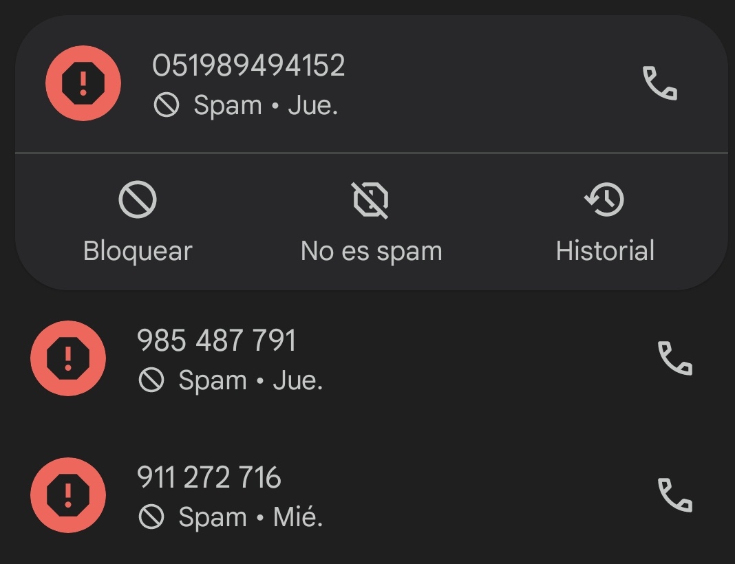 manuel_dante's tweet photo. @Cin_marissara Si tocas el número le puedes dar bloquear. Y bueno, repetir eso unas 50 veces al día, al tiempo ya baja el volumen de llamadas. https://t.co/kPREBXQXu0