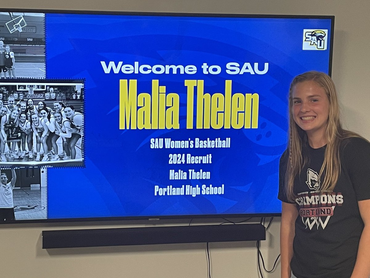 MaliaThelen's tweet photo. I am super excited and grateful to receive an offer from Spring Arbor University!! Thank you so much to all of the coaches and staff who helped make my visit extra special today!!
@SAUCougarsWBB @CoachAl_Scott @iamtwillis @ladyraidersbbal @CapitolCityExpr https://t.co/LHPzOM9tTp