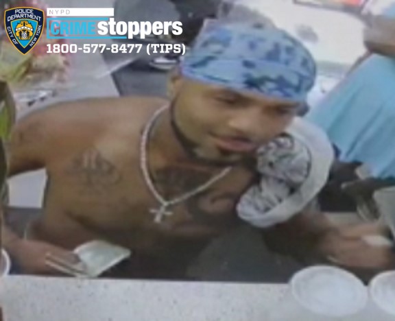NYPDTips's tweet photo. 🚨WANTED-ROBBERY: On 7/20/22 at approx. 3PM, inside 1346 Edward L Grant Hway @NYPD44PCT Bronx. The suspect demanded money from the register by threatening physical force on the clerk.  Any info call us at 800-577-TIPS or post to https://t.co/TRPPY5zHV2 Reward up to $3,500 https://t.co/B5Fx7vgd4B
