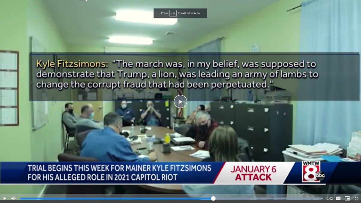 DianthaSol's tweet photo. #KyleFitzsimons aka #BloodyHeadWound on Jan 7:
“I couldn’t imagine a more peaceful revolution.”
Prosecutor: Mainer Kyle Fitzsimons used bow as a spear to assault officer during Capitol Riot https://t.co/BsQf5xfzeO https://t.co/7CNCW9OIdj