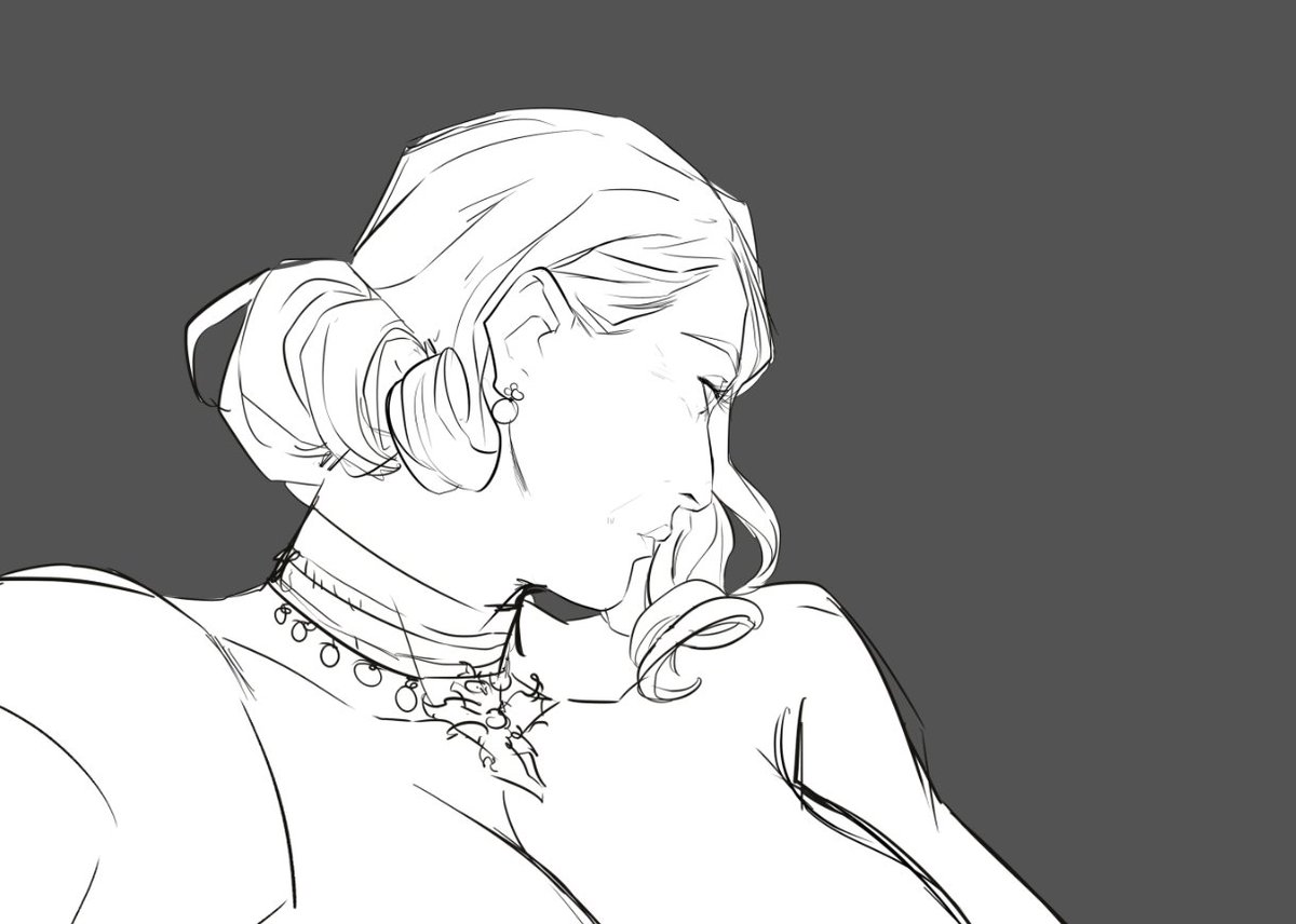 BS_artsss's tweet photo. I still aint stopped drawing Lady Dimitrescu https://t.co/NhI6dPwF8B