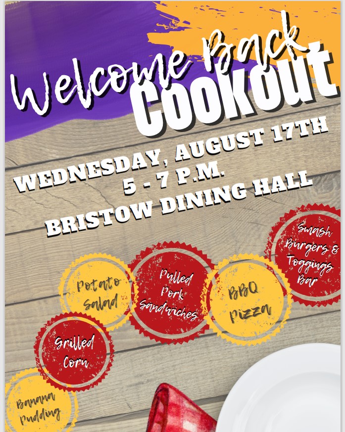 AlcornDOS's tweet photo. Welcome New and Transfer students! We are excited to welcome you to Alcorn State University with a wonderful Cookout in the Bristow Dining Hall, Wednesday, August 17, 5-7 PM sponsored by our on-campus food service, Sodexo! Welcome to the Brave Family! https://t.co/7gWGkOeTBU