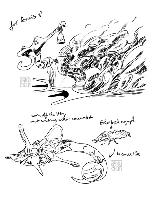 buncha freehand inks to feel out the new tablet from stream! 