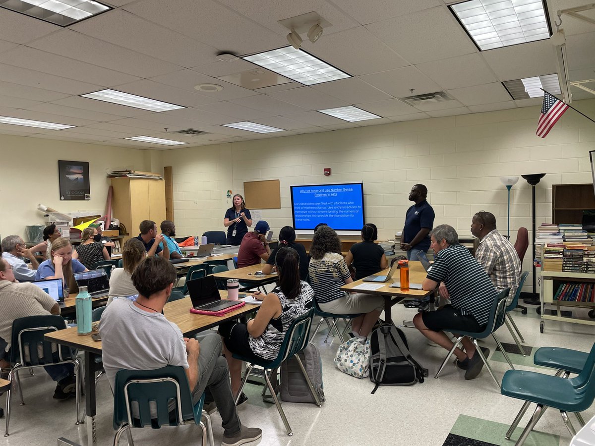 ERowdenAPS's tweet photo. Day 2 BASE Camp was kicked off with a Mindful Practice session, APS Overviews, and content sessions! Thank you Academics, Special Education, and DEI Offices for welcoming our new educators!! @APSlearns @ssarber #APSBASECamp22 https://t.co/8P1959rKzi