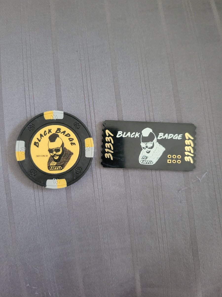 5h4m3l's tweet photo. I love sharing what I have with people! Sometimes they give you something back! In this case I gave 3 shots of vodka and they where kind enough to give me these and a few neat stories!

#DEFCON30 #DEFCON #Defcon2022 https://t.co/sEkJxVYTfc