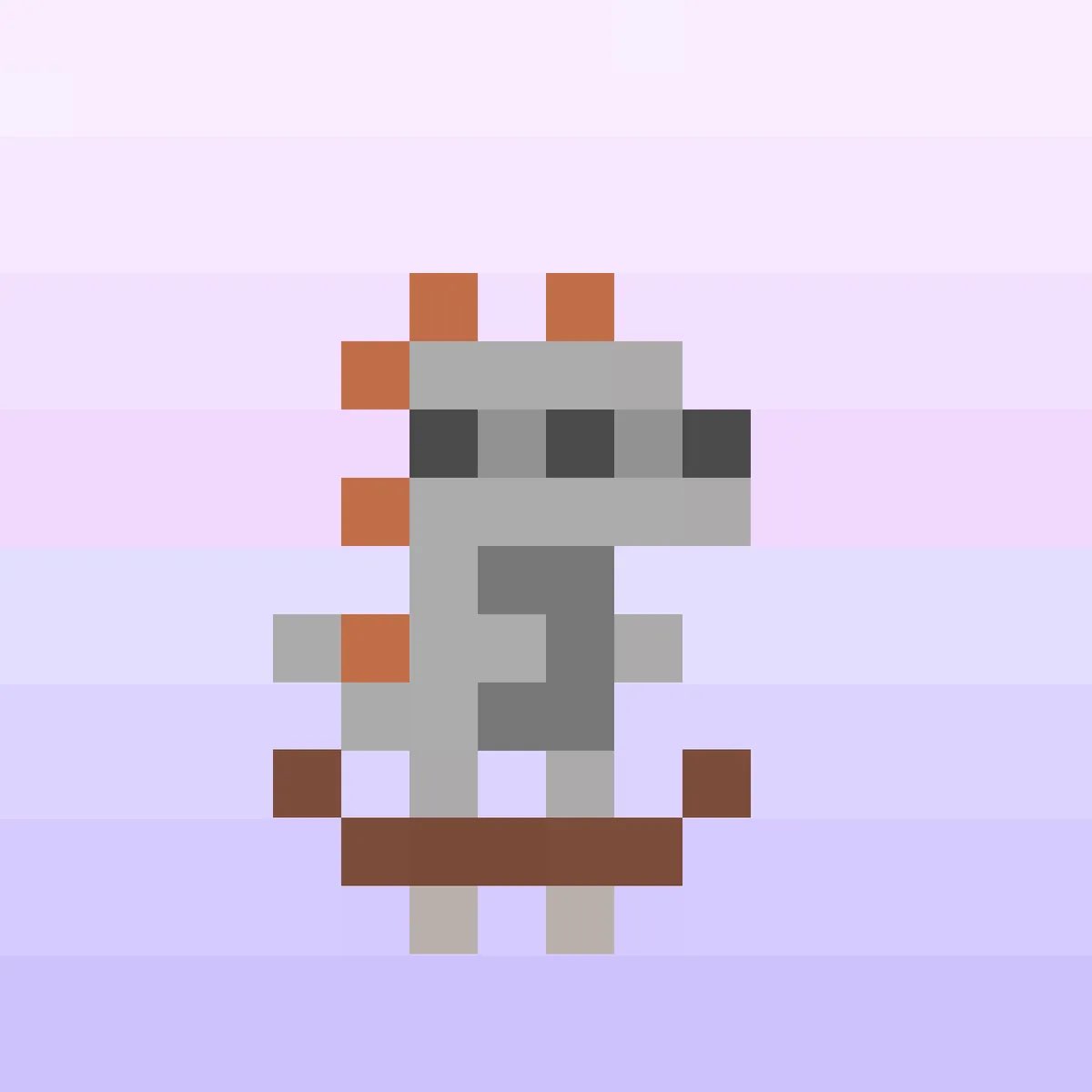 tinydinoscnft's tweet image. Happy Trait Tuesday Tiny Dinos! This week we will look at some Dinos we know are having fun this hot summer: the skateboarders!
There is just one Dino with skateboard listed (63 ADA): this gray, masked Dino - the rest of these ferocious tiny beauties have been skating it up!
