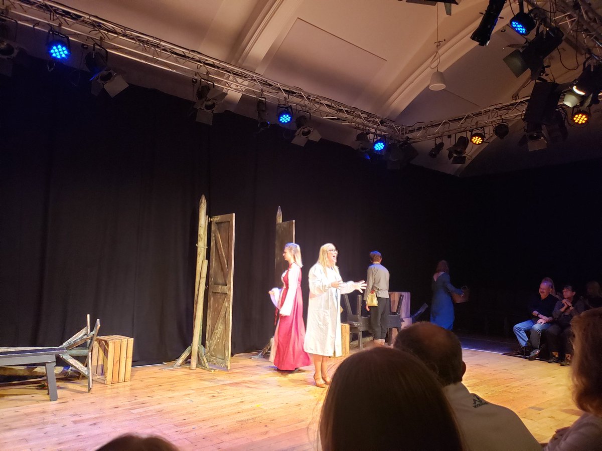 donsmacc's tweet photo. Show 4 @edfringe - Plague: The Musical @plagueonstage. Wow! So professional, certainly better than some West End Plays we've seen. Loved the premise 🥕 With @icouldmakeapun https://t.co/n2ORQ8qALj