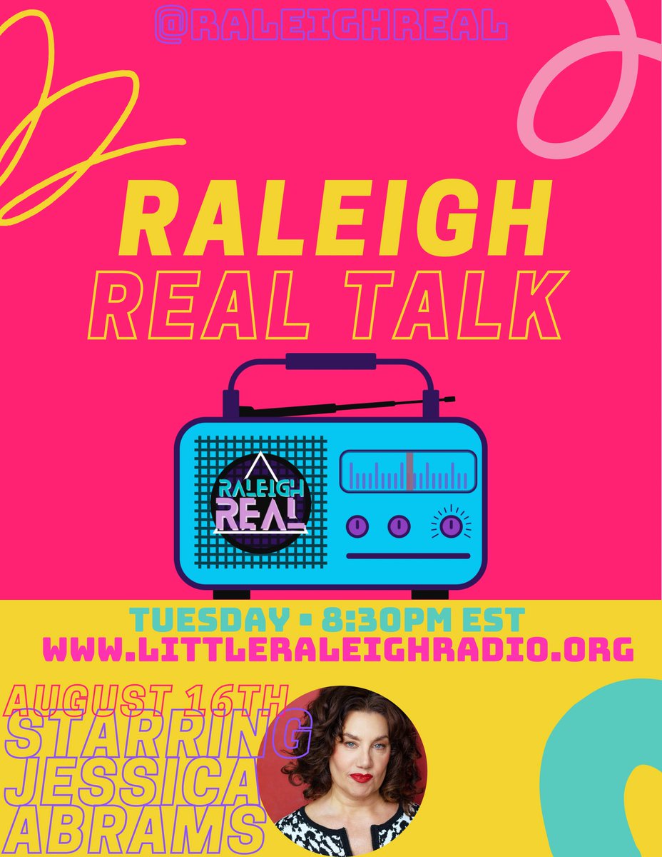 RaleighRealTalk's tweet photo. ⚡️TuNe-In this very evening for a real chat @LRaleighRadio w/ the lovely @JessicaAbrams3 ⚡️ We’ll talk comedy, being a female performer, play some music &amp; remind you what shows we have coming up!⚡️💥✨ #RaleighRealTalk #LittleRakeighRadio
Listen LIVE: https://t.co/sxSjXH4FGO https://t.co/b2aw6M7ega