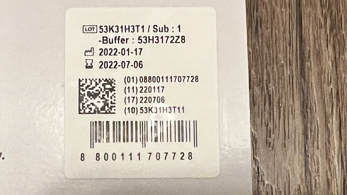 WTSPThorson's tweet photo. @jenntitus10 My free at home test expired in July! https://t.co/U1vho1oroe