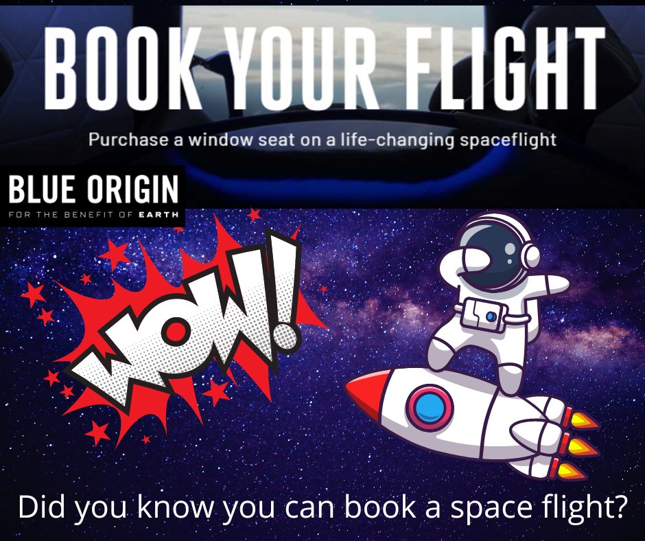 Americas_FS's tweet image. Did you know you can book a space flight with Blue Origin? The fact that the option exists is out of this world!

#ultimatevacation #spacetravel #spaceflight #thefutureisnow @blueorigin