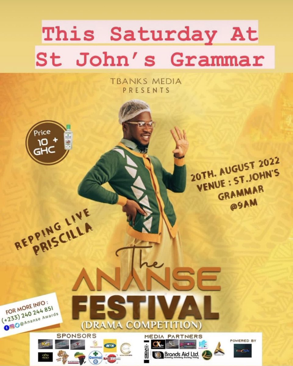 kcreietin's tweet photo. This Saturday. Yours truly Prissy baako p3. I dey com enter your eyes. 😂😂😍💯💯👍🏾🔥🔥 see you at St. John’s Grammar Senior High https://t.co/IaYwbqz0lT