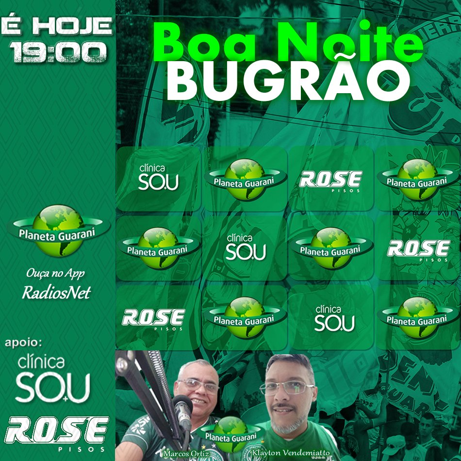 CLIQUE, OUÇA, PARTICIPE: radios.com.br/play/118254
CONSEGUIMOS RETORNAR COM A PROGRAMAÇÃO AO VIVO! E daqui a pouco, às 19:00 tem Boa Noite, Bugrão, VEM COM A GENTE?