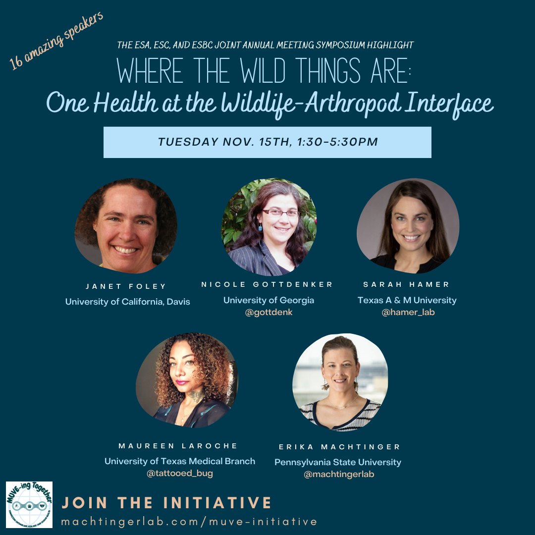 MUVEingTogether's tweet photo. Date and time have been announced! @areyoukeddingme &amp; @RisaPesapane have put together an amazing symposium for #entsoc2022! 

Where the Wild Things Are: One Health at the Wildlife-Arthropod Interface, Tuesday, November 15th 1:30pm-5:30pm.

Be there or be domesticated! https://t.co/wXc9bYUWfN
