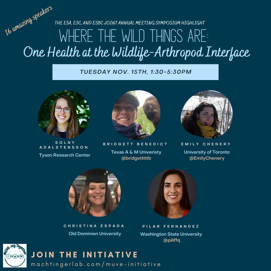 MUVEingTogether's tweet photo. Date and time have been announced! @areyoukeddingme &amp; @RisaPesapane have put together an amazing symposium for #entsoc2022! 

Where the Wild Things Are: One Health at the Wildlife-Arthropod Interface, Tuesday, November 15th 1:30pm-5:30pm.

Be there or be domesticated! https://t.co/wXc9bYUWfN