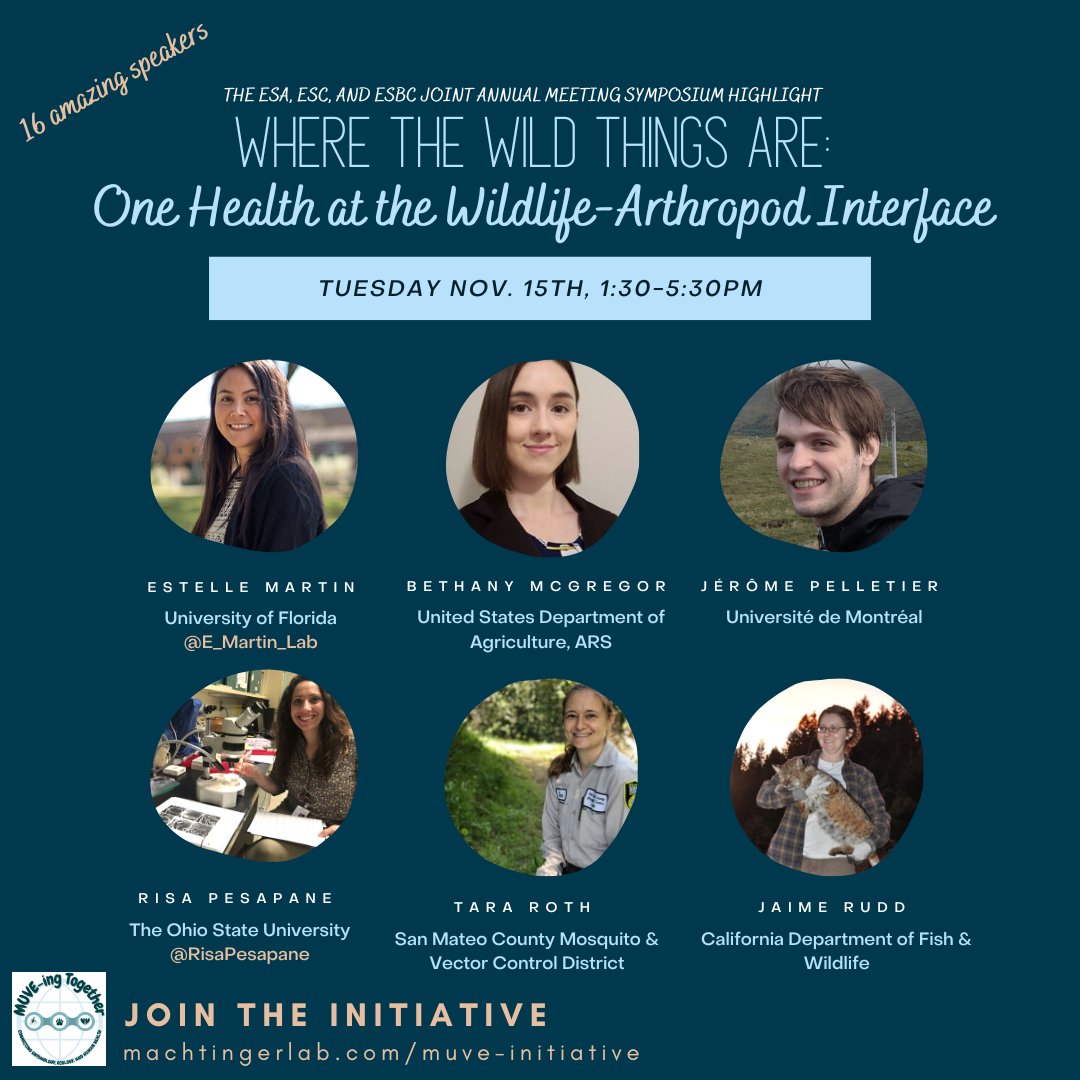 MUVEingTogether's tweet photo. Date and time have been announced! @areyoukeddingme &amp; @RisaPesapane have put together an amazing symposium for #entsoc2022! 

Where the Wild Things Are: One Health at the Wildlife-Arthropod Interface, Tuesday, November 15th 1:30pm-5:30pm.

Be there or be domesticated! https://t.co/wXc9bYUWfN