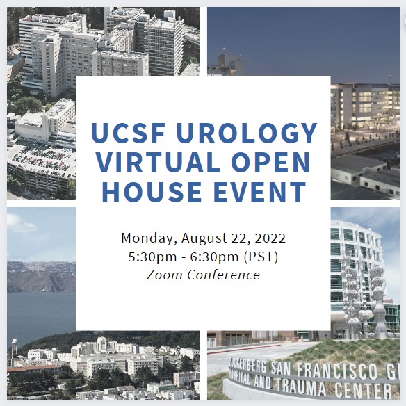 UCSFUrology (@ucsfurology) on Twitter photo Join us for the <a href="/UCSFUrology/">UCSFUrology</a> Residency Virtual Open House!
🗓️Monday, 8/22/2022
⏰5:30-6:30PST
✍️Register Here: tinyurl.com/ucsf0822
<a href="/ben_breyer/">Benjamin Breyer</a> <a href="/lindsayahampson/">Lindsay Hampson</a> <a href="/SamWashUro/">SamWashUro</a> <a href="/AShindelGHI/">Alan Shindel</a> Join us for the <a href="/UCSFUrology/">UCSFUrology</a> Residency Virtual Open House!
🗓️Monday, 8/22/2022
⏰5:30-6:30PST
✍️Register Here: tinyurl.com/ucsf0822
<a href="/ben_breyer/">Benjamin Breyer</a> <a href="/lindsayahampson/">Lindsay Hampson</a> <a href="/SamWashUro/">SamWashUro</a> <a href="/AShindelGHI/">Alan Shindel</a>