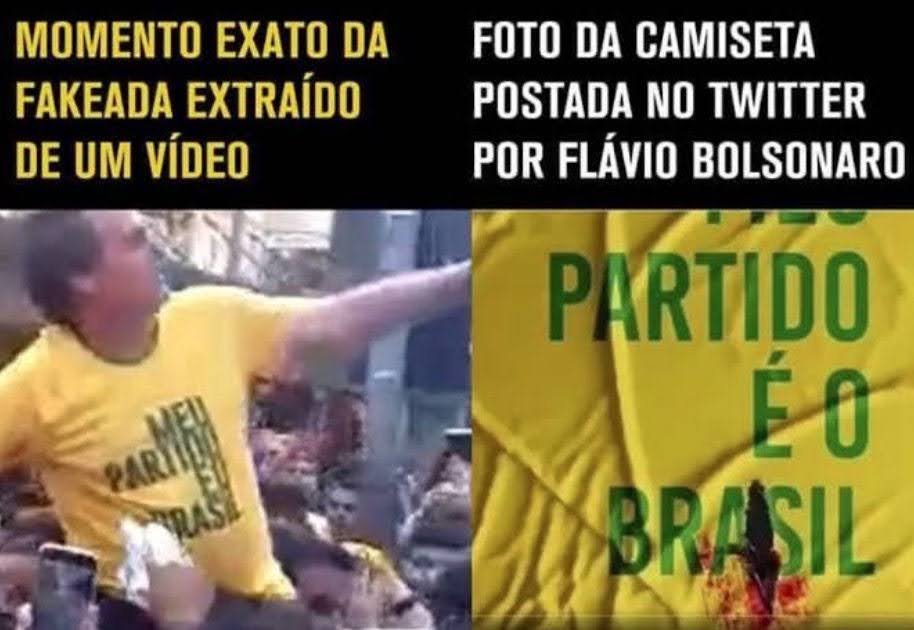 IlmaCandida3's tweet photo. Eu queria entender porque na filmagem a "faca" entra na letra B e quando mostraram a camisa a facada estava entre a letra A e S???!!! FAKEADA?? https://t.co/whR8muhaOS