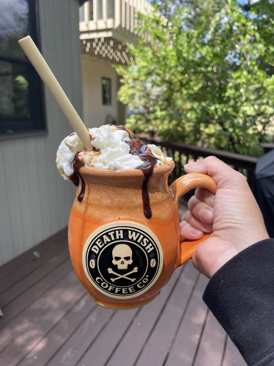 DeathWishCoffee's tweet photo. This caffeinated beverage may or may not contain booze. 

Spoiler alert: it does. https://t.co/y5GjpDiogh