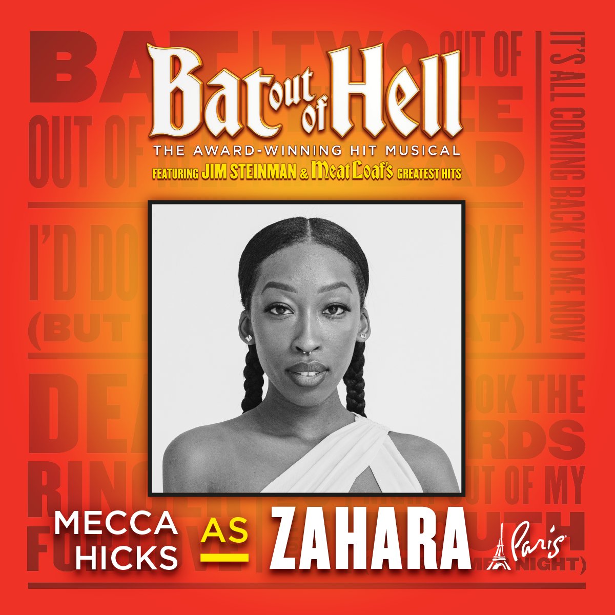 LVBatOutOfHell's tweet photo. Our next batch of cast highlights are here! As members of The Lost, Zahara (played by Mecca Hicks), Jagwire (played by Je’Shaun Jackson), and Tink (played by Freddy Leakoula Pomee) do everything they can to help Strat lead their fight against Falco. https://t.co/MqQ4XpdUTk