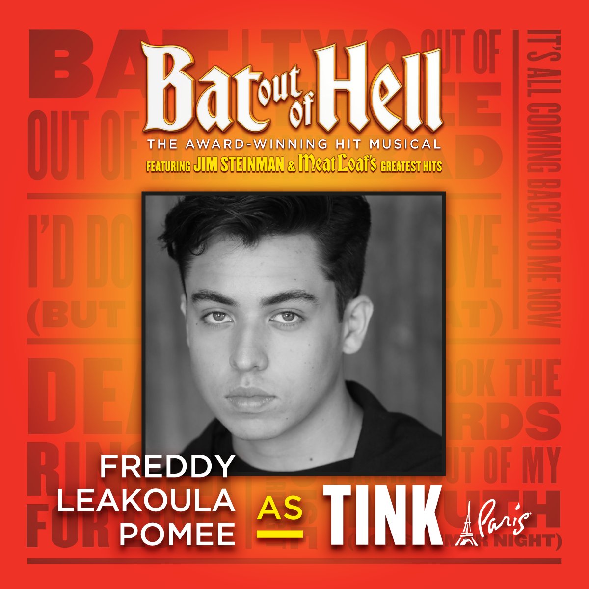 LVBatOutOfHell's tweet photo. Our next batch of cast highlights are here! As members of The Lost, Zahara (played by Mecca Hicks), Jagwire (played by Je’Shaun Jackson), and Tink (played by Freddy Leakoula Pomee) do everything they can to help Strat lead their fight against Falco. https://t.co/MqQ4XpdUTk