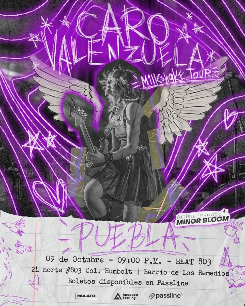 beatpueblamx's tweet photo. Familia Beat 🤘
Invitados al #MilkshakeTour
con #CaroValenzuela y #MinorBloom el próximo 9 de octubre 🐇 ✨
¡No te pierdas la experiencia #Milkshake! Adquiere tus boletos aquí:
🎫https://t.co/0Y3qmr4qk4
General : $150
M&G: $300 ( Convivencia + Poster + Zona Preferente) https://t.co/kXyAKW4jef