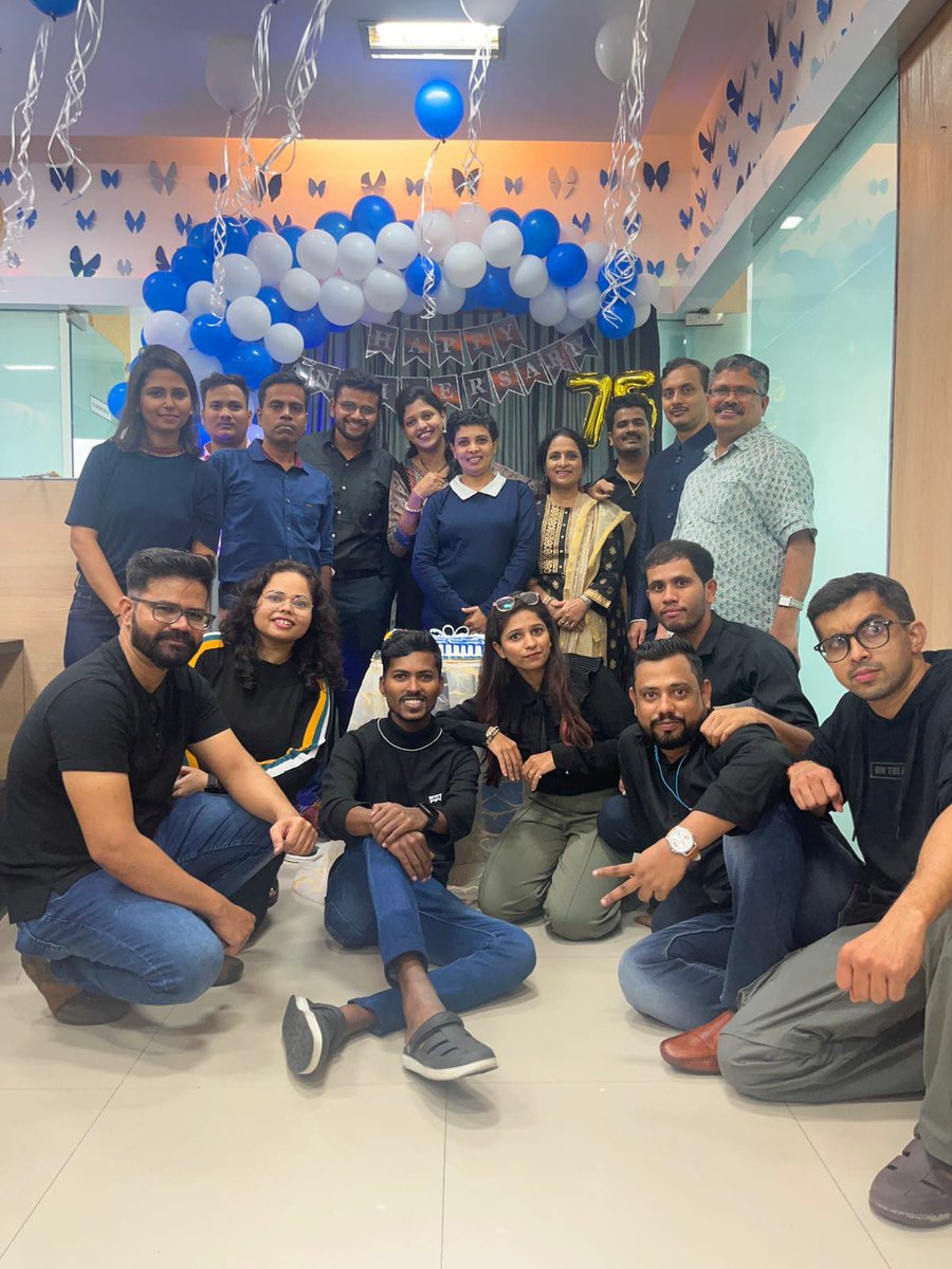 CRiverLabs's tweet photo. Our site in Mumbai, India (part of our Accugenix team) recently celebrated Charles River's 75th Anniversary with a cake and fun! Thanks to Akshay K. for sharing these great photos! #CRL75 #LIFEatCRL https://t.co/MP0Xw9qVdq