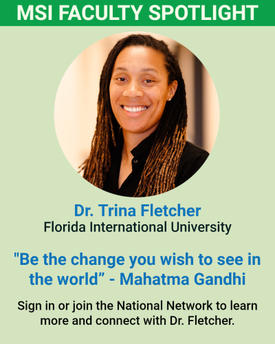 NSFINCLUDESHub's tweet photo. Each month in the #NSFINCLUDES National Network, we spotlight #STEMFaculty members of the Network. This month, we are thrilled to feature @trinalfletcher from @FIU! Please join our Network to learn about Dr. Fletcher's work &amp; to connect with her: https://t.co/7ZGCkOoARj https://t.co/nzD9UvrTXh