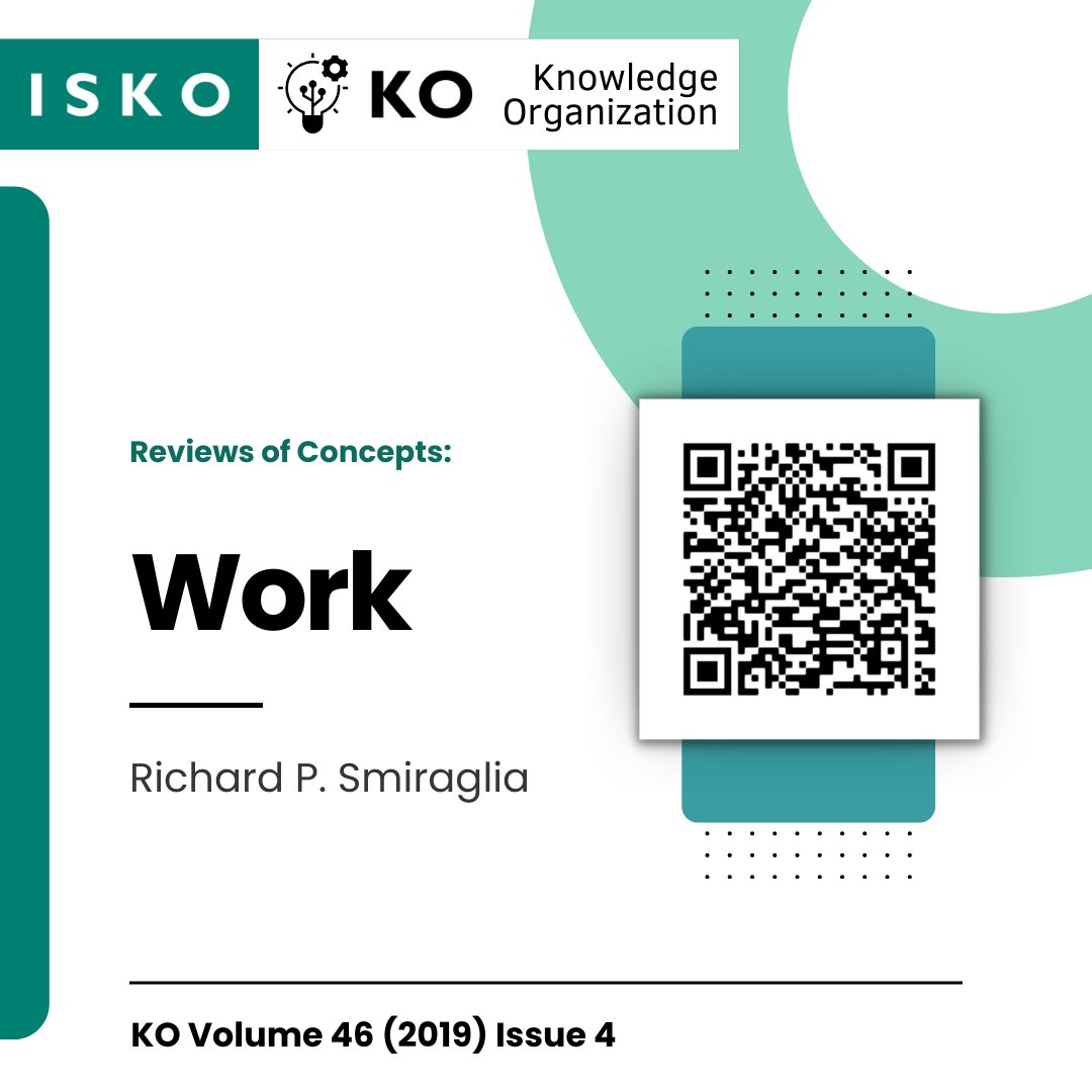 ko_isko_'s tweet photo. Work
Richard P. Smiraglia
Available at: https://t.co/CjxxFjZetQ
#KO #KnowledgeOrganization #work #reviewsofconcepts #informationscience #isko https://t.co/gDEu4WsCPl