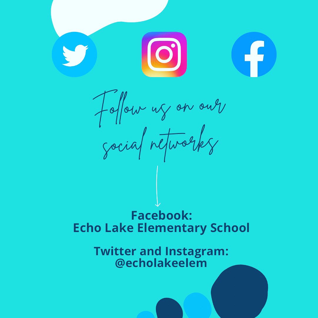 EchoLakeElem's tweet photo. Follow us to keep up with all the latest happenings at the Lake! #echolakedolphins https://t.co/hCGngVwZTj
