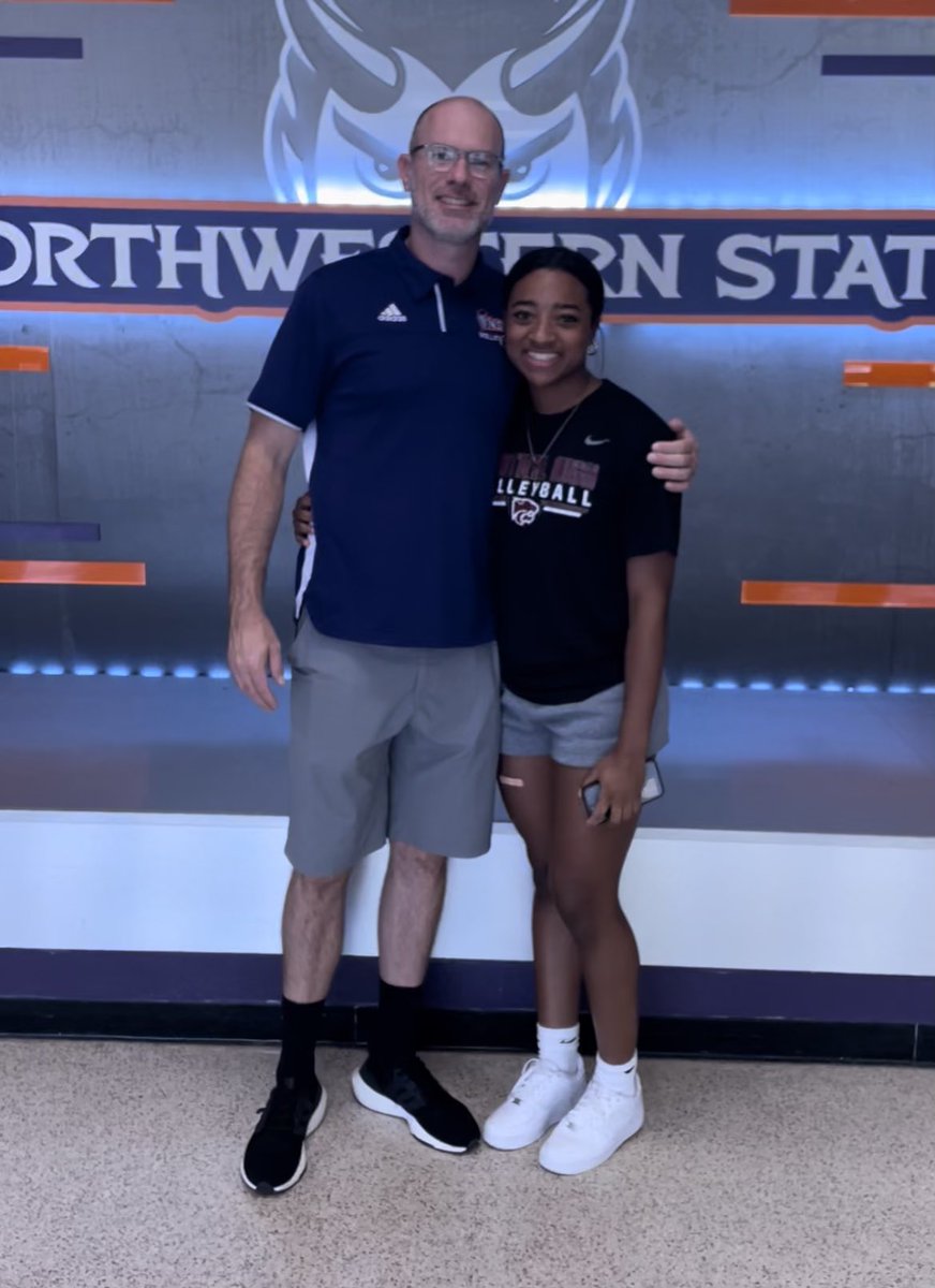 I had a great time today meeting Coach Sean, Coach Stacey, the athletic department, and the academic staff! I want to thank them for giving me an official visit today at Northwestern State University!💜🧡 <a href="/NSUDemonsVB/">NSU Volleyball</a> <a href="/NSUDemons/">NSU Demons</a>