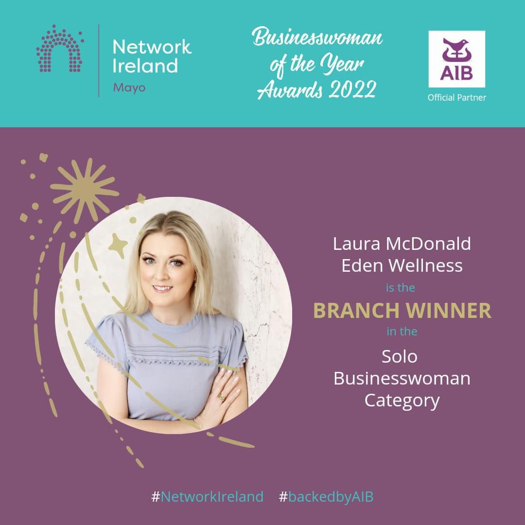 EdenWellnessIE's tweet photo. Tomorrow's the day! I've my interview for the @Network_Ireland Businesswoman of the Year National Awards - best of luck to everyone! I'll be representing @networkmayo in the Solo Businesswoman Category, October 7th in @salthill_hotel, Galway #backedbyAIB #NetworkIreland #wellness https://t.co/XBiHMwvbq3