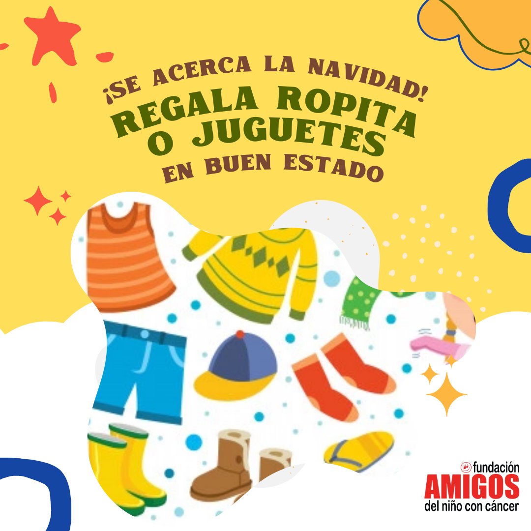 ¿Tienes ropita o juguetes en buen estado?👚

Se acerca #Navidad y estamos recolectando regalitos para darles a nuestros pacientes. Cualquier tipo de juguete o ropita funciona ¡Lo importante es que estén en buen estado!

En nuestro #Instagram encontrarás el link para #WhatsApp🙌🏻