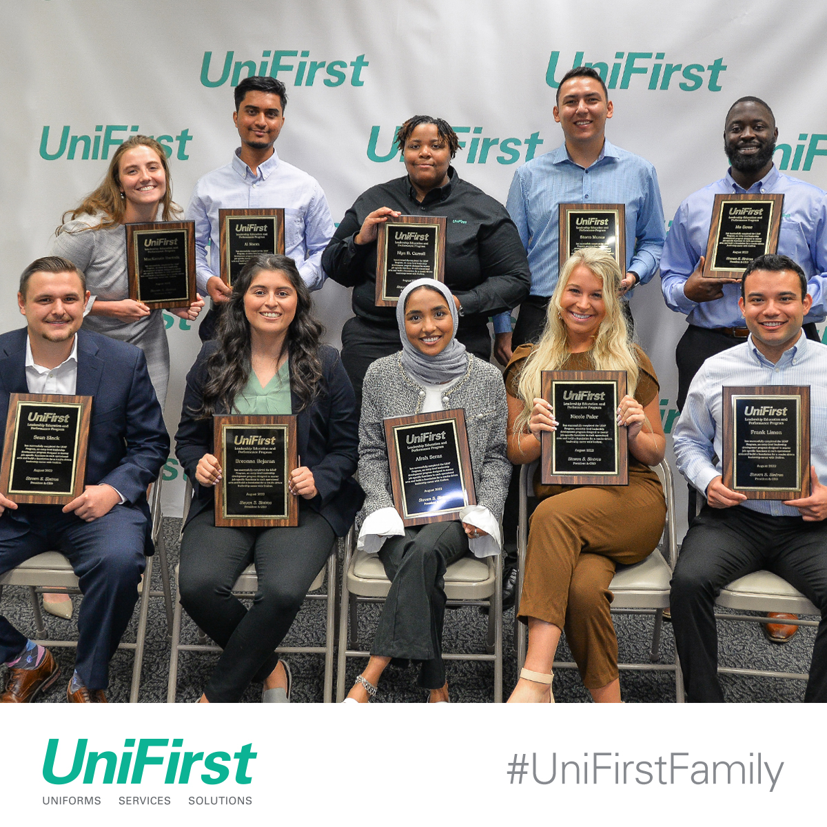 UniFirst_Corp's tweet photo. On behalf of UniFirst, we would like to congratulate the most recent graduates of the LEAP program. We are excited to watch you continue to #AlwaysDeliver as you grow and succeed as part of the #UniFirstFamily. https://t.co/E92jKGr4u6
