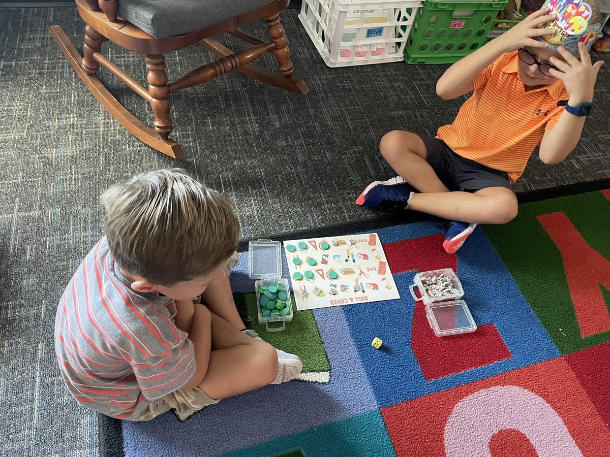 MrsVolentine's tweet photo. Today, we practiced taking turns during a math station! https://t.co/6xyxwWLnOt