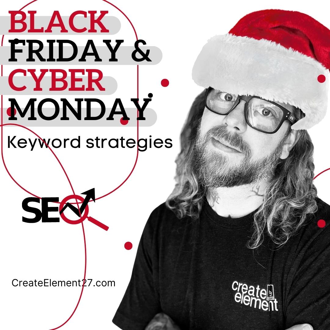 spacecadaddy's tweet photo. Black Friday &amp; Cyber Monday Keyword strategies blog post up now! Get your e-commerce #SEO ready for your holiday digital strategy. https://t.co/snwKDkRY5t  #digitalmarketing #webdevelopment #branding  #SEO #createelement27 https://t.co/JX59JJ4vr3