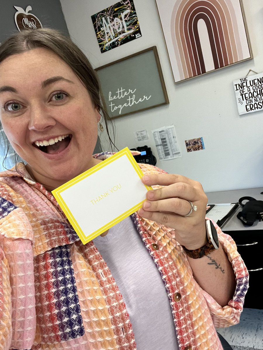 SCEGrimshaw's tweet photo. Found this sweet note when coming in to my room yesterday! Can’t wait to be right down the hall from @SCEMissDees 🤍#SCESummerBucketList https://t.co/643t6lnn2n