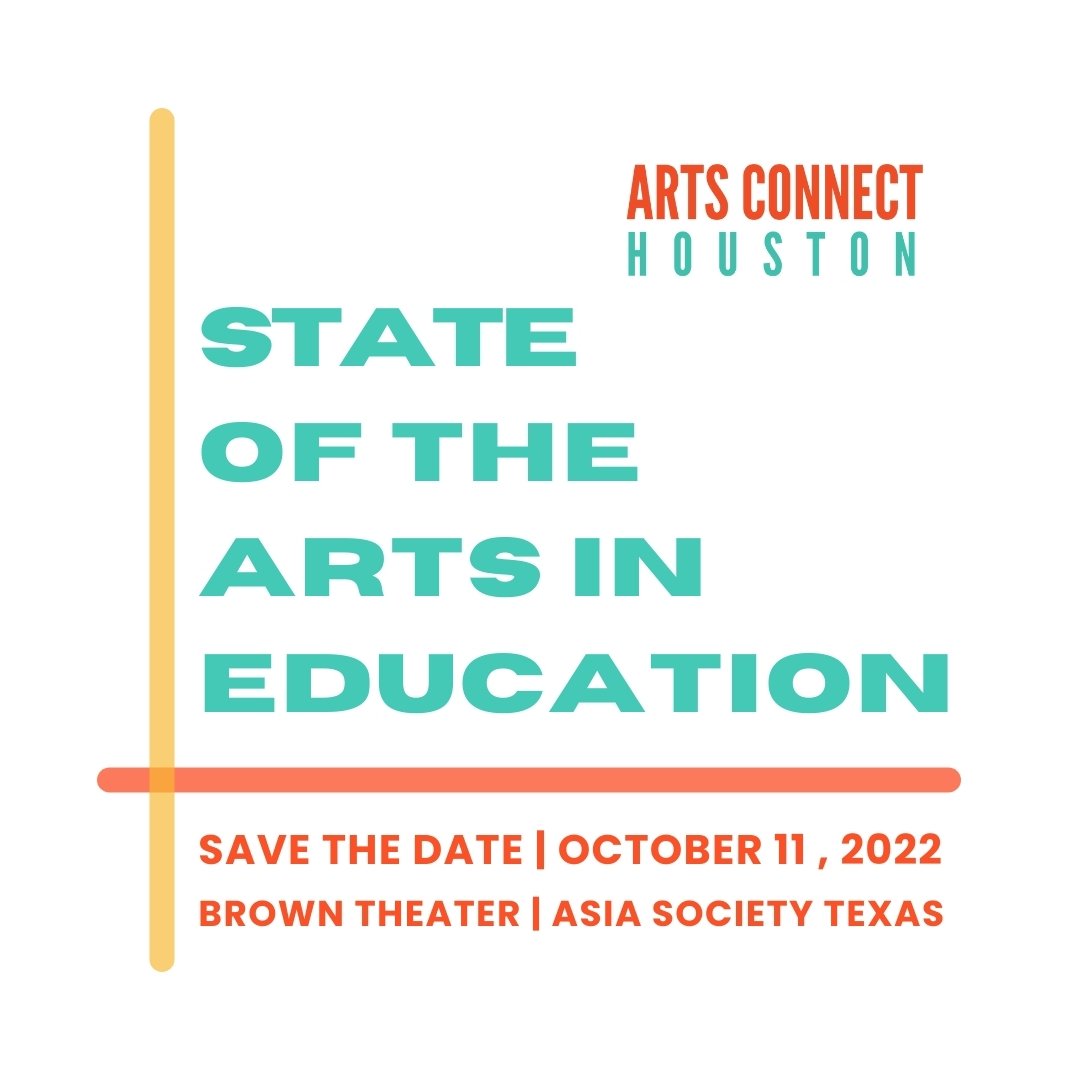 artsconnecthtx's tweet photo. We are excited to announce our second annual State of the Arts in Education. The 2022 State of the Arts in Education event will be held in-person on October 11 at the Brown Theater at Asia Society Texas. Mark your calendars!
#SOTA2022 #ArtsConnectHouston #ArtsEd #ArtsInEdHTX https://t.co/KVCgbkoEHa