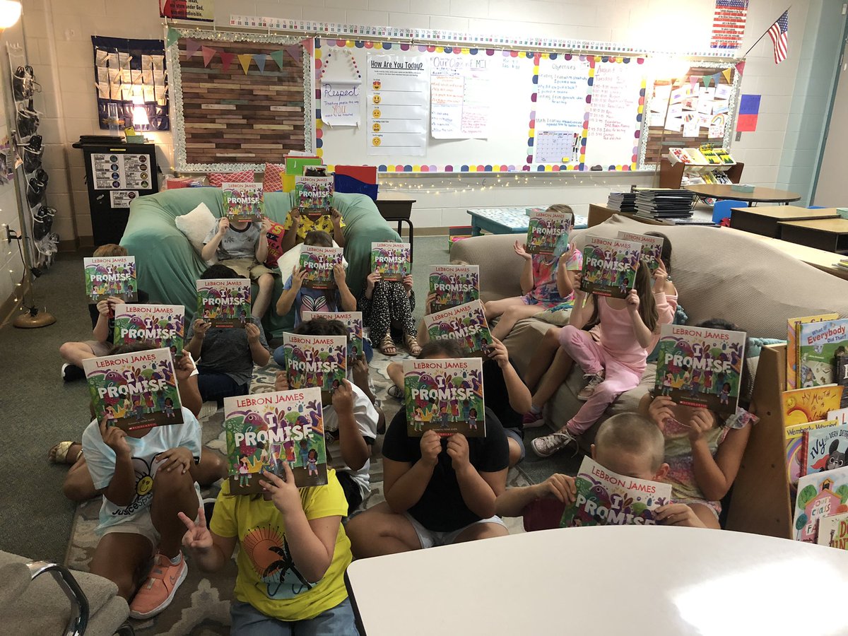 epple_d's tweet photo. These kiddos will get one book a month for the whole school year to build their personal libraries at home. Today, we received our first book and were so excited! https://t.co/9NpHoDqrVY
