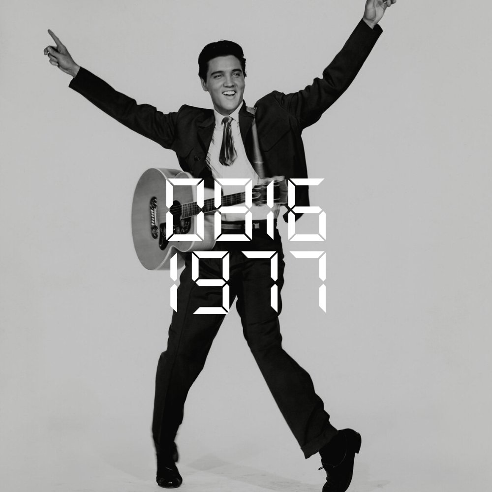 Whatisyourdate's tweet photo. "Tomorrow will be too late
It's now or never
My love won't wait״
Today 45 years ago, we lost the King of Rock and Roll!
Did you save your date?
#Whatisyourdate #ElvisPresley #saveyourdate https://t.co/HSdeMXBwVq