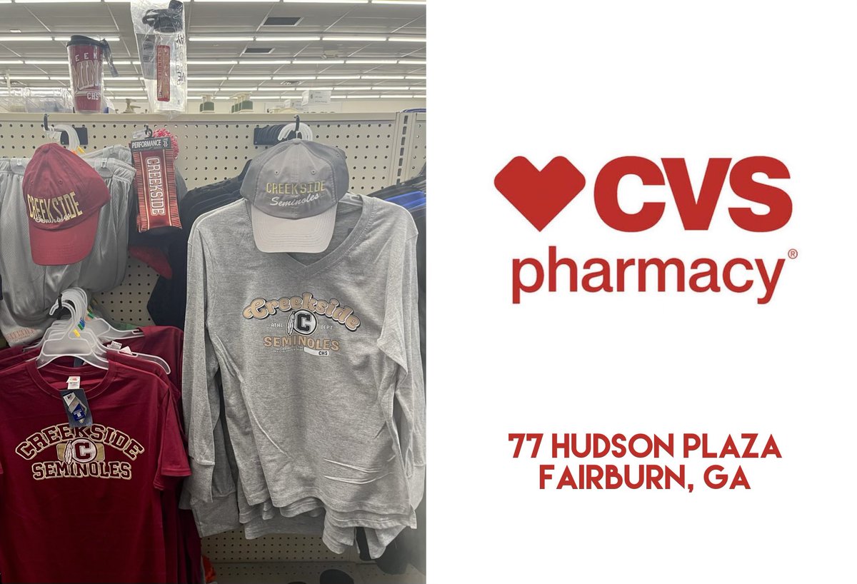 Creekside apparel is back at our local @cvspharmacy. Get yours while supplies last! #TribePride