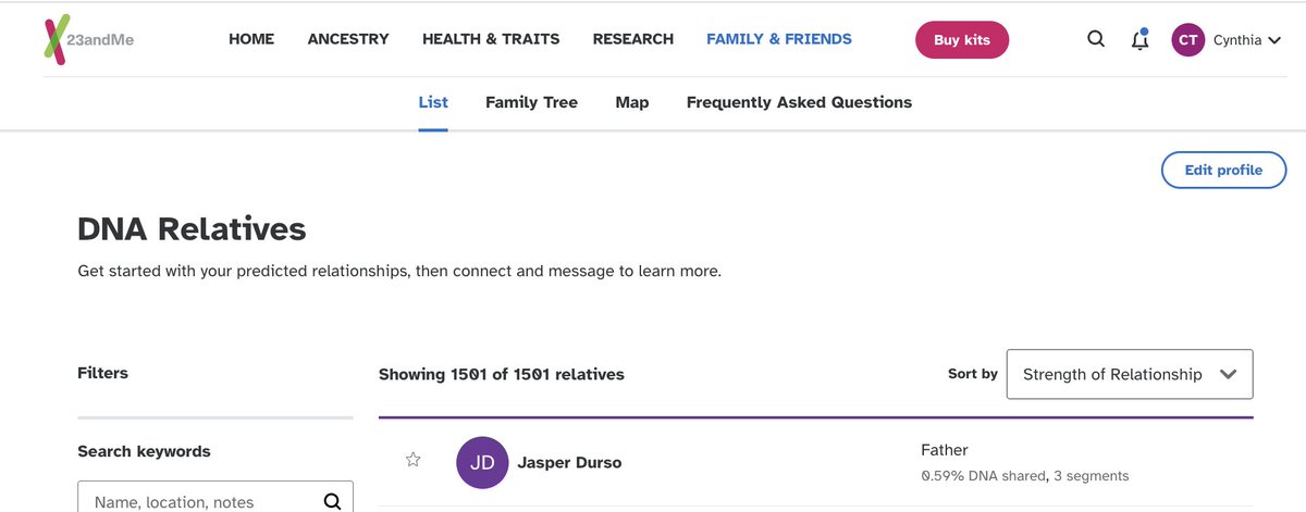 When <a href="/23andMe/">23andMe</a> says your dad isn't your dad, but you only share .59% of his DNA. I wonder how many other people were exposed to this glitch!  #23andmefail